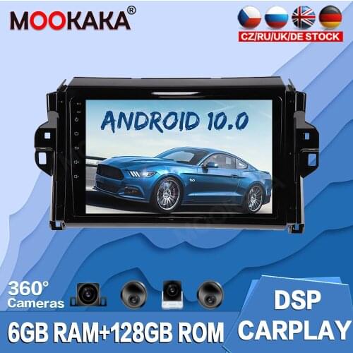 For Toyota Hilux 2015 - 2018 Android 10.0 128GB Car Multimedia Player GPS Navigation Auto Radio Stereo Head Unit Audio Recorder
