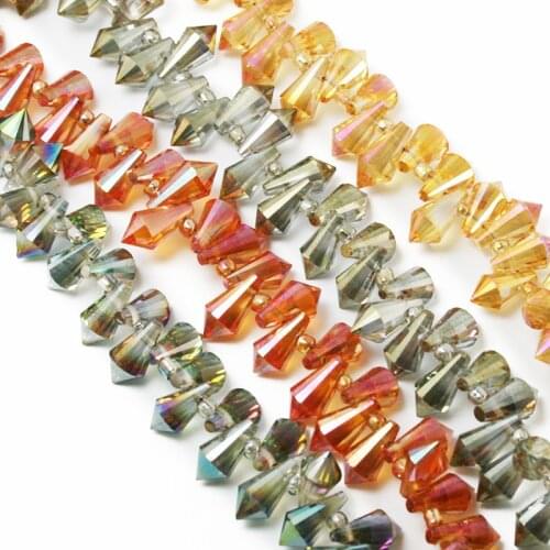 10 pcs/lot Crystal Tear Drop Beads 6x15mm Transparent Faceted Glass Bead For DIY Pendant Bracelet Curtains Charm Jewelry Making