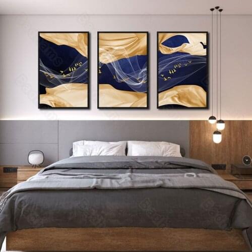 Living Room Decoration Painting Modern Minimalist Sofa Background Wall Painting Bedroom Bedside Mural Light Luxury Triptych