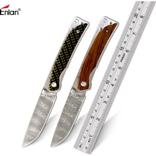 Enlan L03-1B Folding Knife Phi Cover / Rosewood Handle Portable Outdoor Camping Hunting Survive Utility Pocket Knives EDC Tools