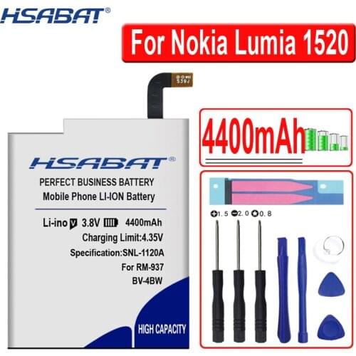 HSABAT BV-4BW 4400mAh Battery for Nokia Lumia 1520 MARS Phablet RM-937 Bea Lumia1520
