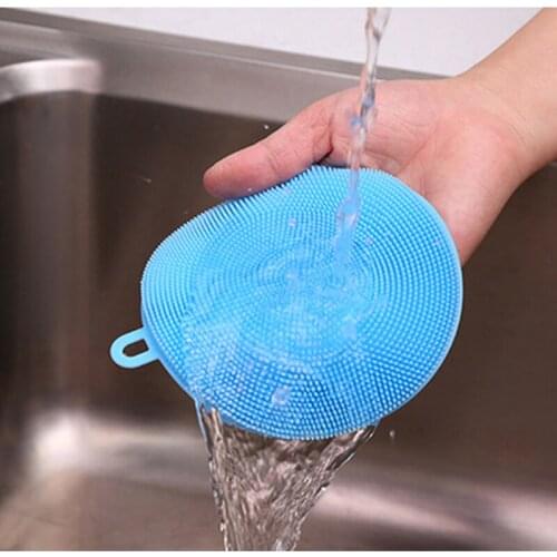 Creative multifunctional silicone dishwashing brush pot kitchen decontamination non-stick oil silicone brush multifunctional mel