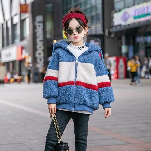Winter Jackets Girls Cashmere Wool Hoodies Baby Clothes 2-14 Years Toddler Kids Outerwear Fashion Wool Coat Girls Clothing