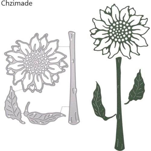 Lychee Life Sunflower Metal Cutting Dies Stencils For Diy Card Making Decorative Embossing Paper Dies Crafts
