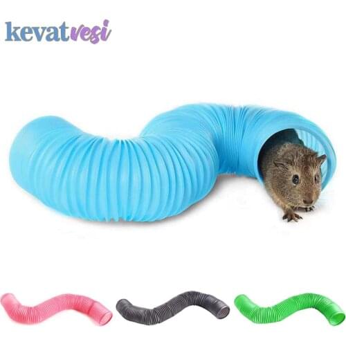 Small Pet Hamster Tunnel Cage Toy Hamster Ferrets Rat Playing Hide Tube Funny Toys Telescopic Tunnel Diy Hideaway Pipeline Toy