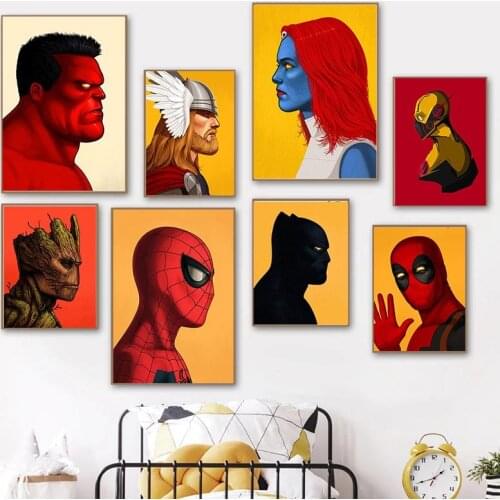 Marvel Movie Spider-Man Guardians of the Galaxy Canvas Painting Cartoon Posters and Prints Modern Home Art Wall Decoration