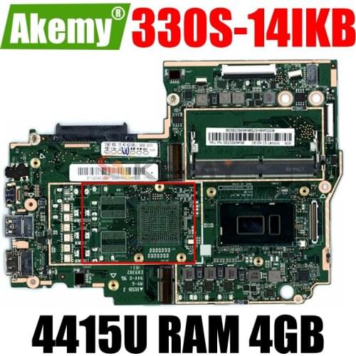 Akemy For Lenovo 330S-14IKB 330S-14AST Notebook Motherboard CPU Pentium 4415U RAM 4GB DDR4 Tested 100% Working New Product