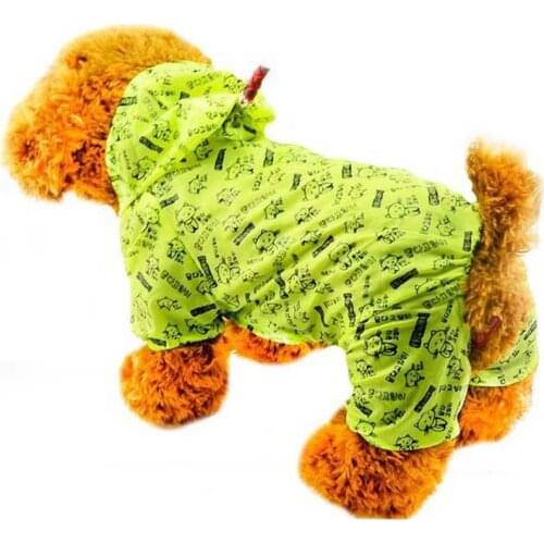 Fashion Pet Raincoat Dog Raincoat Pet Clothes Printed Raincoat Colorful Clothes Waterproof for Small Dog Durable Windproof Jum