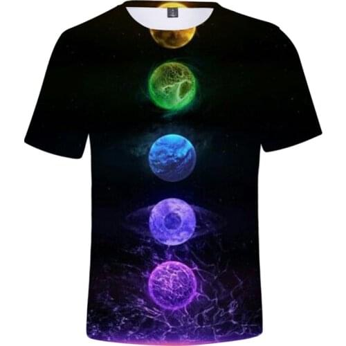 Men Planet 3d Cool Shirt Summer Camisa Men/Women T Shirt Casual Short Sleeve Anime Tshirt Japanese Summer T-Shirt Tops Tee Shirt