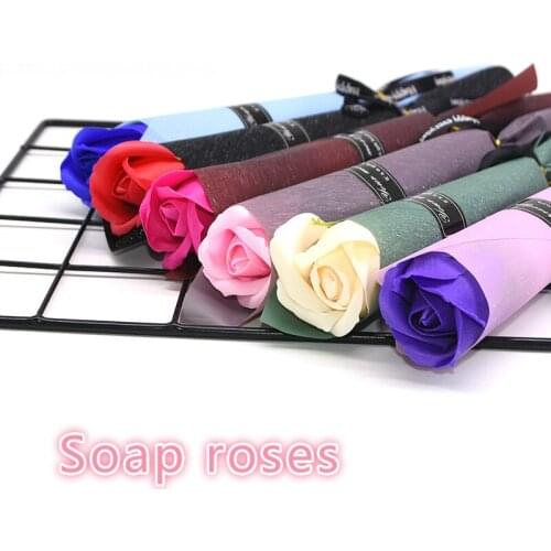 5pcs Lover Gift for Girlfriend Boyfriend Valentines Day Gift Flower Soap Wedding Gifts for Guests Bridesmaids Gift Party Favors