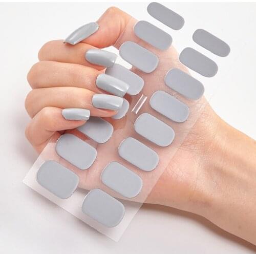Nail Polish Novidades Designer Women Salon Nail Decals Nail Tips Pure Solid Color Self Adhesive Nail Sticker Nail Sticker set