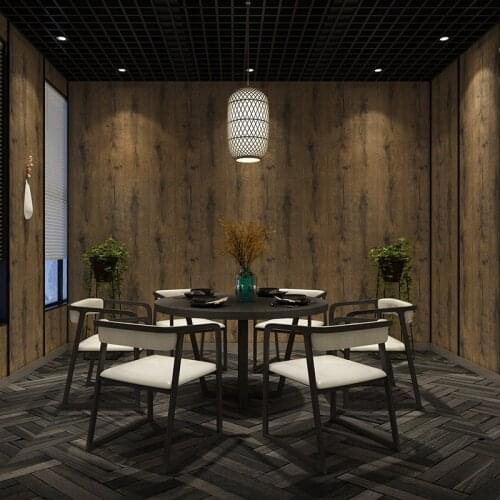 3D Stereo Retro Wood Wallpaper Nordic Wood Imitation Living Room Bedroom Wood Background Wall Imitation Wood Grain Wallpaper