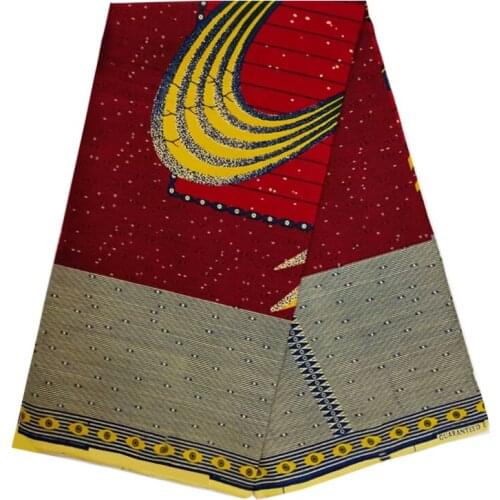 Veritable Soft Ankara Style African Wax Dye Prints Fabric 100%Cotton Real Best Quality Dress Material For Sewing 6 Yards NN-4-28