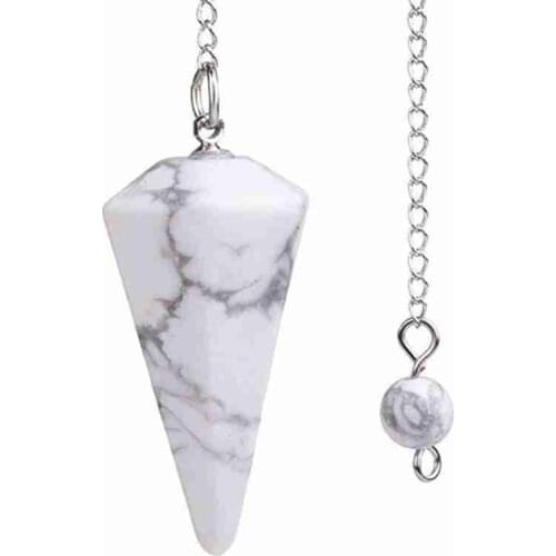 Natuursteen Quartz Rock Choler Kristallen Zeshoekige Spitse Reiki Chakra Hanger Pendulum Sieraden Accessoires Voor Unisex