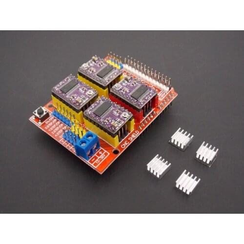 New cnc shield v3 engraving machine+ 4pcs DRV8825 driver expansion board