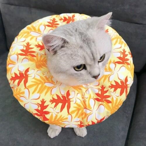 Lovely Pattern Anti Bite Anti Grasping Anti Licking Cat Dog Neck Elizabethan Collar Cute Cat Puppy Neck Protective Circle Collar