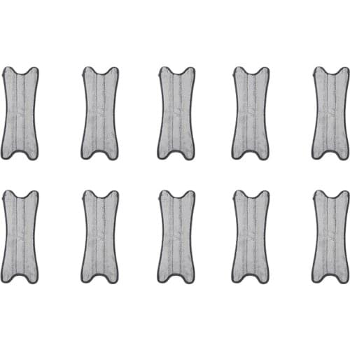 X-Type Flat Mops Heads 10Pcs Fiber Flat Mop Head Floor Cleaning Cloth X Type Replace Cloth Household Cleaning Mop Accessories