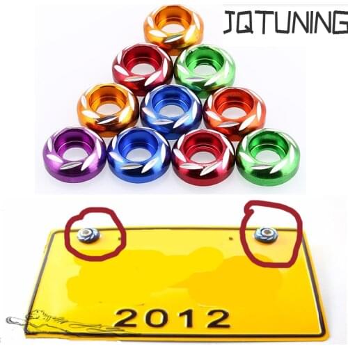 Universal JQTUNING-Engine screw Modified Screw M6 Size Motorcycle Car License Plate Nuts & Bolts 10 PCS In A Lot For YAMAHA RSZ