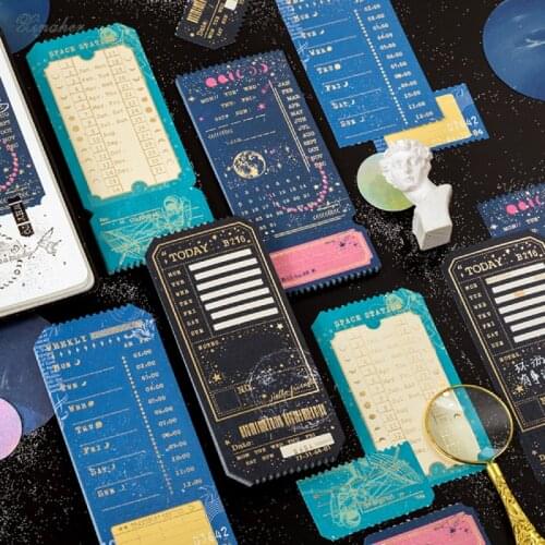 Universe function ticket Material Paper Junk Journal Planner Craft Paper Scrapbooking Vintage Decorative DIY Craft Photo Albums