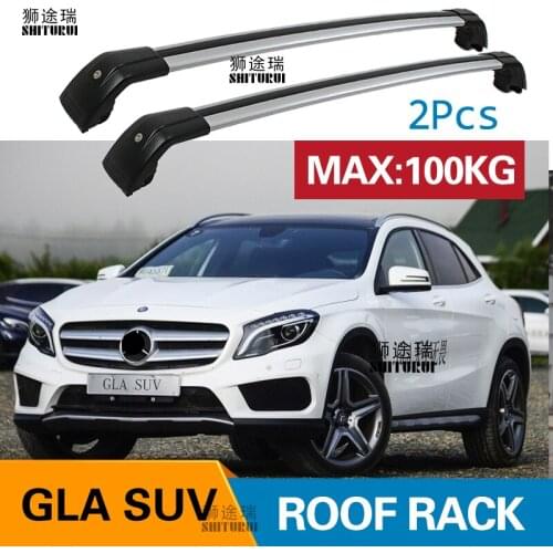 SHITURUI 2Pcs Roof Bars for Mercedes-Benz GLA SUV 2013-2020 X156 Aluminum Alloy Side Bars Cross Rails Roof Rack Luggage