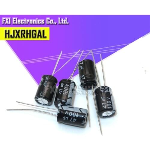 20PCS 100V47UF 8*12mm 47UF 100V 8*12 Electrolytic capacitor New original