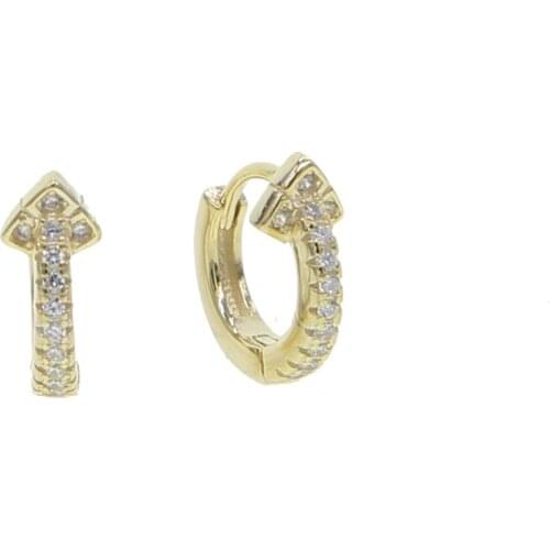 2019 NEW fashion dainty delicate mini hoops cz flower hoops earring for women Vermeil fine 925 sterling silver Huggie small hoop