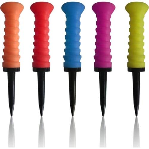 3pcs/bag Brand New golf tees 83mm rubber Elastic tee Low resistance golf tee