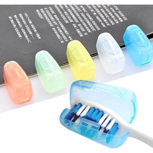 5PC Mini Transparent Portable Toothbrushe Head Cover Cute Simple Home Travel Hiking Camping Case Small Storage Box Organizer New