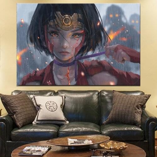 Anime Girls Kabaneri of the Iron Fortress Mumei WLOP Posters and Prints Art Decoration Painting Wall Home Decor Pictures