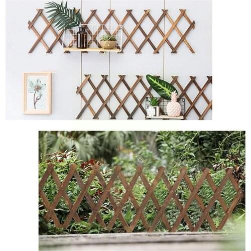Anticorrosive Wooden Garden Wall Fence Panel Plant Climbing Climb Grid Decoration Hanging Flower Garden Frame Stand Trellis L4N0