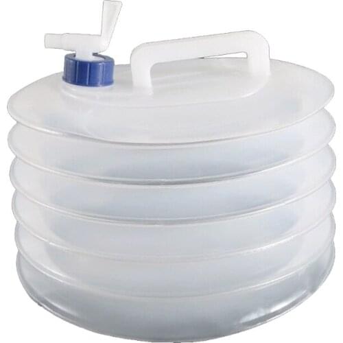 Car Foldable Bucket Outdoor Travel Portable Large Capacity Bucket with Tap Water Bag Wholesale Drop Ship