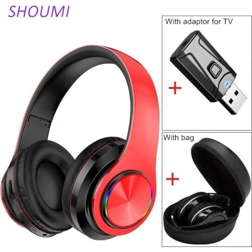 TV Helmet B39 Wireless Headphone Foldable Bluetooth Headset PC Tablet Bluetooth Adapter Waterproof Earphone Bag Gaming TV Music