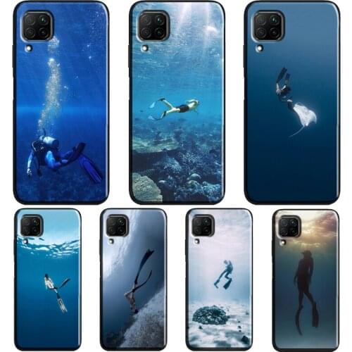 Scuba Diver Underwater Diving Caving Case For Huawei P40 P30 P20 Mate 20 Lite P Smart Z 2019 2021 Nova 5T Honor 20 Pro 9X 8X