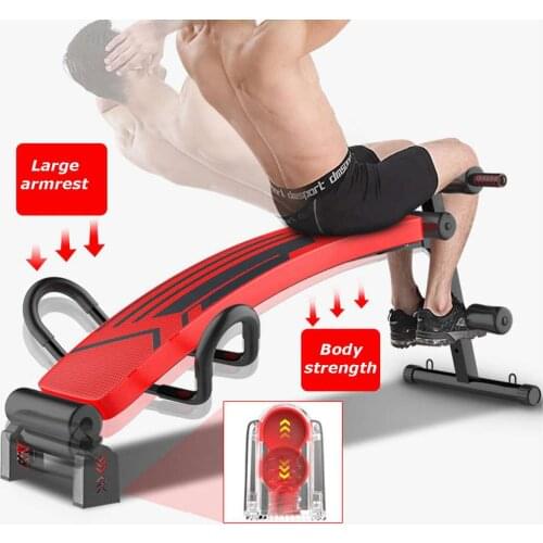 Household Exercise Bench Support Sit-up Trainer Home Gym Fitness Foldable Sit-Up-Board Abdominal Bench Board Adjustable