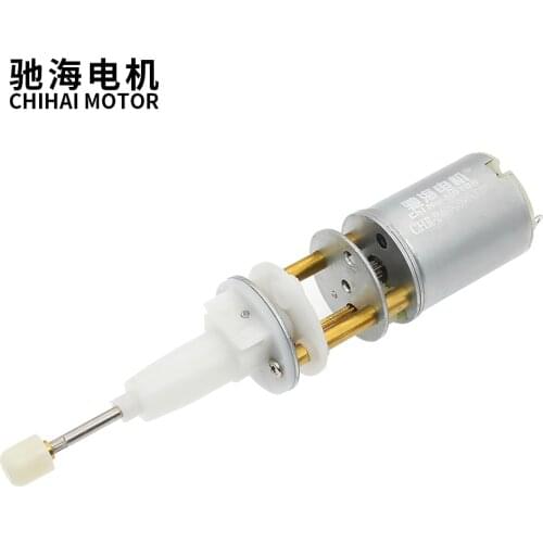 Chihai motor CHR-24GS-280-1CM Rotary telescopic thrust DC gear motor can push 20kg 3V 6V Worm cyclotron telescopic structure
