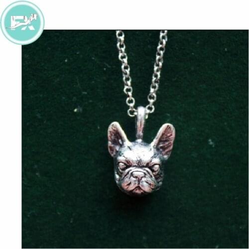 G.SKY (Buy One Get One More for Free) Retro Hippie French Bulldog Necklace Punk French Bulldog Jewelry