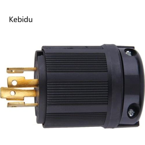 Kebidu NEMA L14-30P 30A125V-250V Plug Heavy Duty Industrial Grade UL Listed Generator Power Twist-Lock US Plug