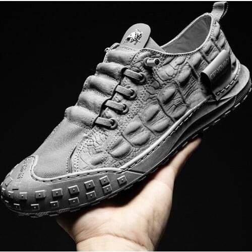 2021 Summer New Ice Silk Umbrella Cloth Mens Shoes Crocodile Pattern Breathable Sneakers Trend Casual Shoes Net Red Shoes