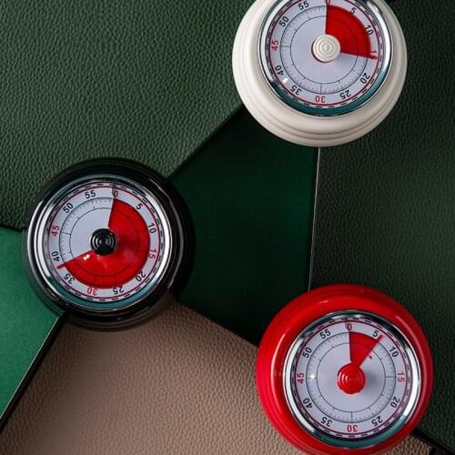 55 Minutes Kitchen Timer Mechanical Cooking Alarm Counter Clock Baking Reminder Home Cooking Supplies Cook Food Manual Countdown