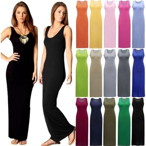 2020 Summer Dress Sexy Women Maxi Dress Solid Modal Casual Dress Elegant Party Long Dresses Vestidos,plus size dress XS-5XL 6XL