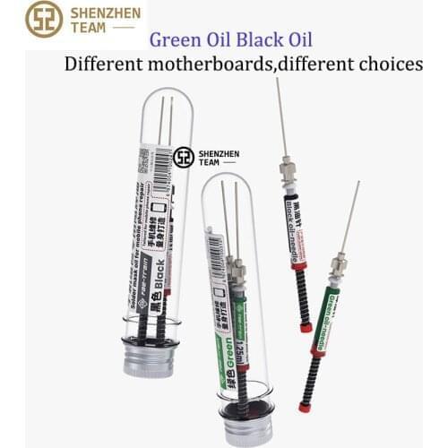 Solder Mask Oil Green Black Color For Mobile Phone Motherboard Maintenance Repair Reballing Soldering Special Solder Resist Oil