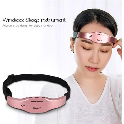 Low Frequency Pulse Stimulate Head Massager Wireless Stress Relief Brain Massage Helmet Unisex Sleep Therapy Device Sleeping Aid