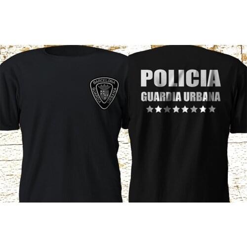 New Barcelona Policia Guardia Urbana Police Department T-Shirt 2019 New Men Funny Tee Short Sleeve Funny T Shirts for Men