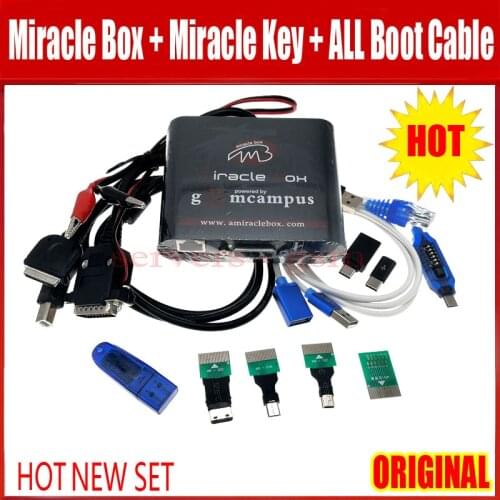 Newest Original Miracle box +Miracle ALL Boot cables+Miracle key Dongle for china mobile phones Unlock+Repairing unlock