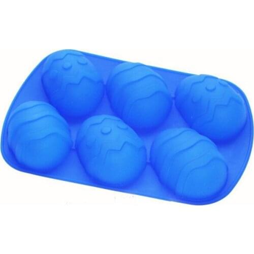 Easter Egg Soap 6 Cavity Muffin Chocolate Silicone Mold Tray Mould