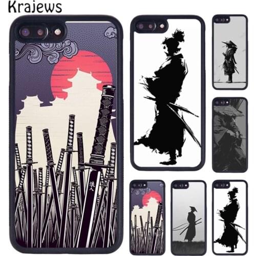 Krajews Japan Ronin Samurai TPU Plastic Phone Case For iPhone 5 6S 7 8 Plus 11 12 Pro X XR XS Max Samsung Galaxy S6 S7 S8 S9 S10