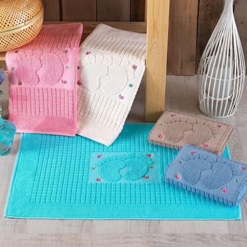 %100 Cotton Foot Towel 5 Pcs 50x70cm Pure Turkish Quality White Pink Grey Purple Soft Luxury Super Absorbent Bathroom Textile