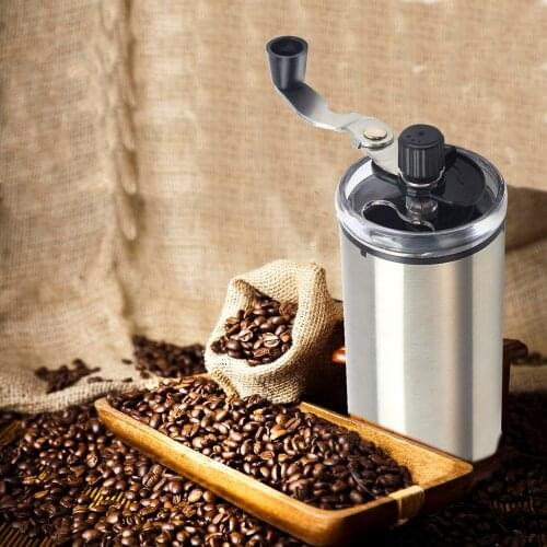 Portable Manual Coffee Grinder With Adjustable Setting Mini Stainless Steel Hand Manual Handmade Coffee Bean Burr Grinder Mill