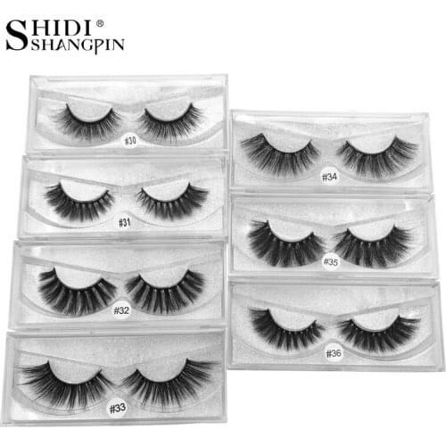 SHIDISHANGPIN 5 Pairs Eyelashes Thick Mink Eyelashes Full Mink Lashes Makeup 3D Mink Lashes False Eyelashes maquiagem