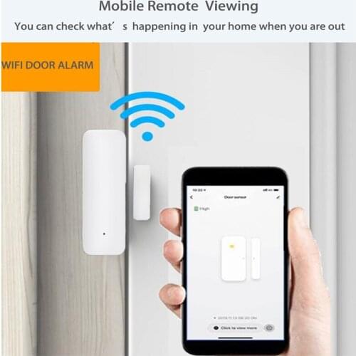 Tuya Smart WiFi Door Window Magnetic Sensor Wireless Motion Detector Alarm Barrier Sensor For Home Security Door Alarm System